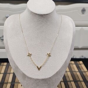 18k Real Saudi Gold Centered Necklace